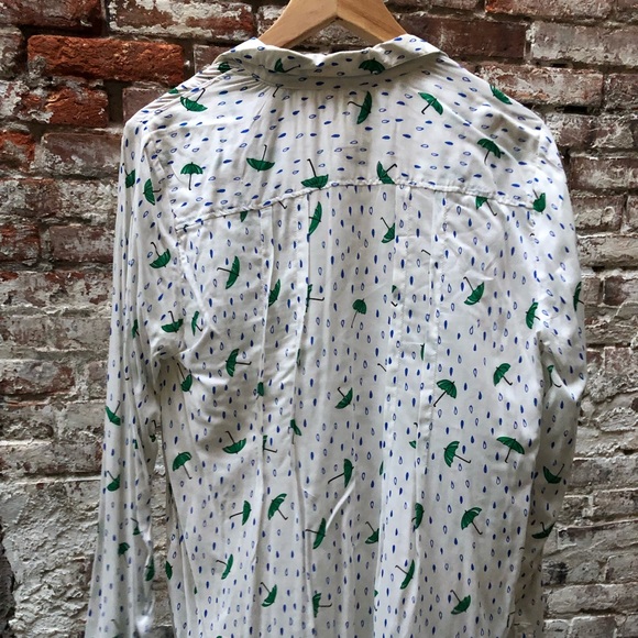 MAEVE Anthropologie umbrella button up blouse 10 - Picture 2 of 8